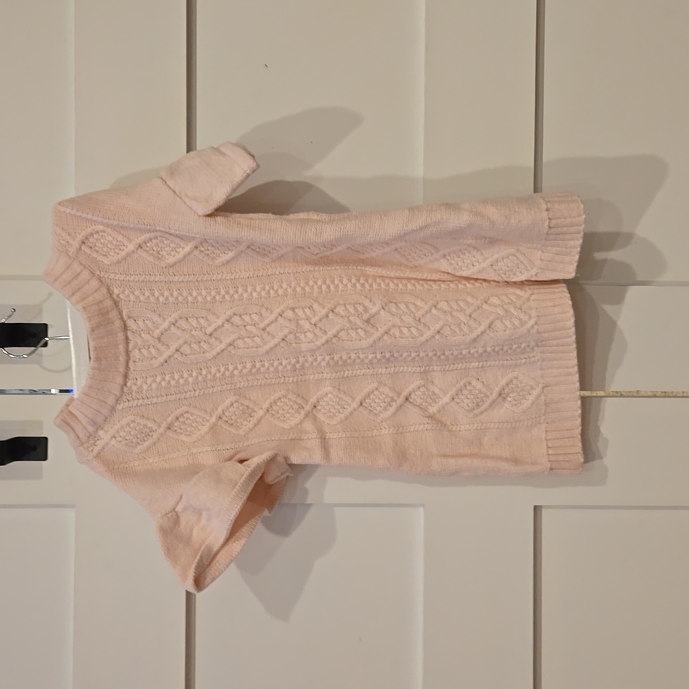 Janie and Jack Pink Cable Knit Sweater Dress